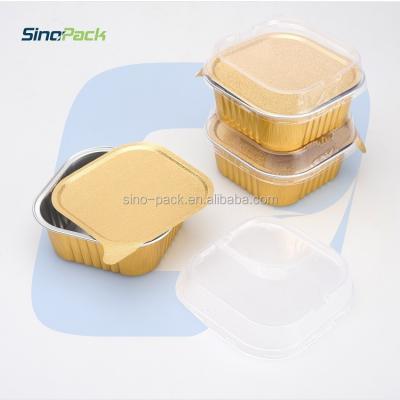 China Sealable&Retort-Capable Aluminum Food Tray With Lid 300ml Square for sale