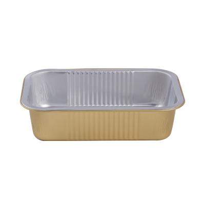 China Food 750ml aluminum foil box packing case able to go into the oven, sealed container for sale