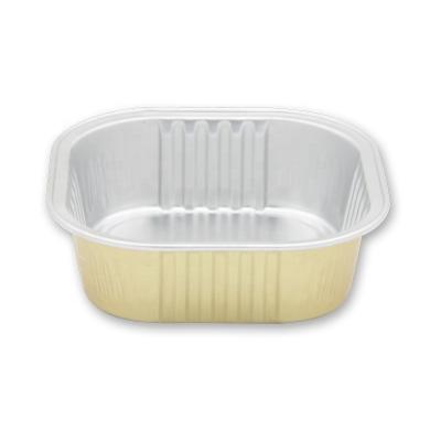 China Food Grade 220ml Wall Aluminum Foil Containers Smooth Tray For Cake Mold No Lid for sale