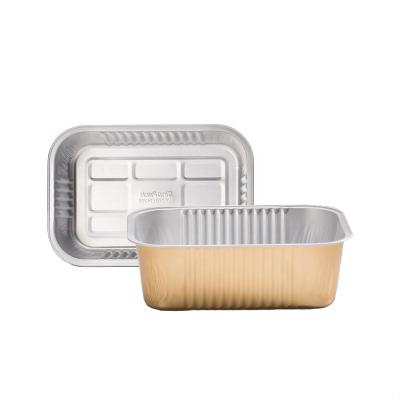 China Food Grade Disposable Food Tray Aluminum Container For Catering Sizes 1035ml No Lid for sale