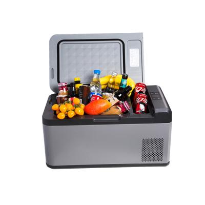 China PP 12v 21l Mini Freezer Car Portable Fridge Camping Electric Cooler for sale