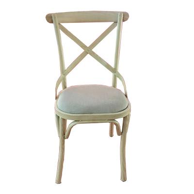 China Modern Wholesale Wooden Cross X Back Dining Chair For Wedding And Event for sale