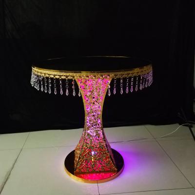 China Wedding decoration hot sale gold cake table for wedding decoration for sale