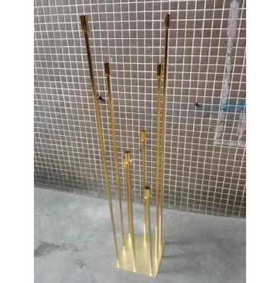 China Weddings Wedding Decorative Tall Golden Iron Floor Standing Candelabra for sale