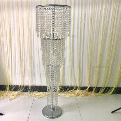 China NEW Style Decoration Romantic Wedding 4 Tier Flower Stand Tall Glass Centerpiece Excellent For Wedding &big Events for sale