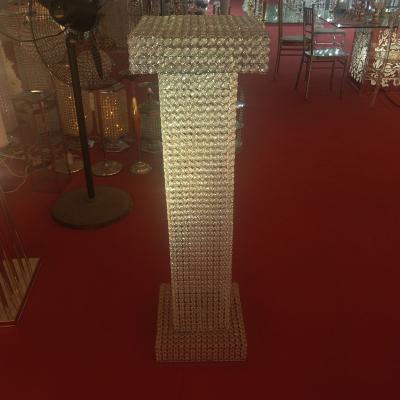 China Crystal Crystal Led Light Wedding Pillars To Wedding Walkway Decoration for sale