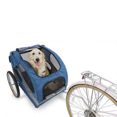 China Bike Pet Trailer Dog Cat Bicycle Dog Cart FOR DOGS OR CATS Manufacturer with Drawbar Hitch for sale