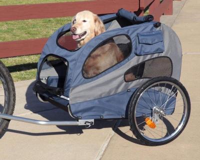 China Sustainable Dog Stroller For Pet Large Jogger Stroller For 2 Dogs Breathable Animal Stroller With 4 Wheel And Storage Space Pet Red for sale