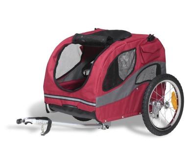 China Sustainable Dog Stroller For Pet Large Jogger Stroller For 2 Dogs Breathable Animal Stroller With 4 Wheel And Storage Space Pet Red for sale