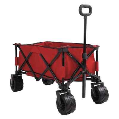 China Outdoor Cart Folding Cart Cart Heavy Duty Folding Utility Cart All Terrain Outdoor Patio Garden Beach Cart Cart Red for sale