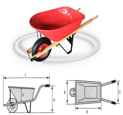 China WORLD LEADING GARDEN OR FARM SALES Metal Tray Wheel Barrow for sale