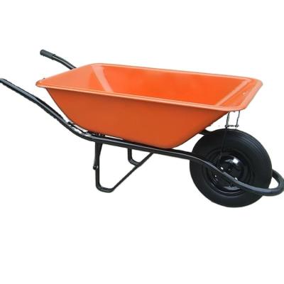 China GARDEN OR GROW FLAT Free Handy Metal Tray Wheel Wheelbarrow Truck With PU Foam Wheel for sale