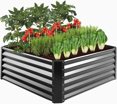 China Modern outdoor metal raised garden bed for vegetables, flowers, herbs for sale