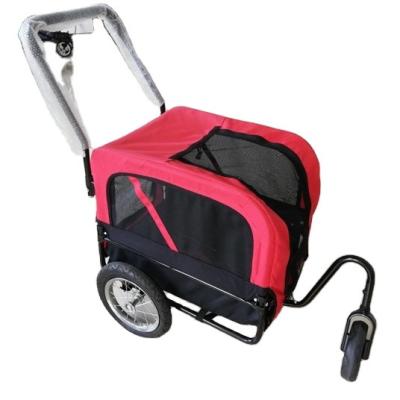 China Factory First Line Pet Bike Trailer Dog Cat Bicycle Dog Cart Carrier with Drawbar Hitch for sale