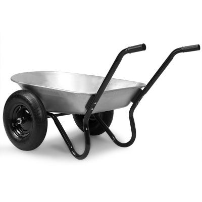 China Residential Yard Rover Wheelbarrow Double-Wheel Garden Work and Yard Cart - Green Garden Cart for sale