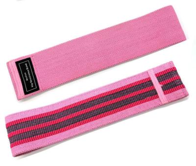 China 2021 fanglan cotton+polyester latex screen fabric Glute elastic resistance bands hip circle resistance band booty bands for sale