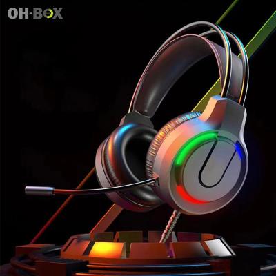 China Original Headband Factory USB Wired Gaming Headphones Over Ear Gaming Headset Noise Canceling Earphone + Microphone for sale