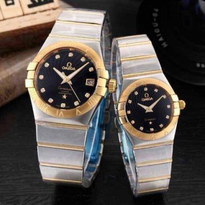 China many discount classic diamond Omega couple watch for wedding or life for sale