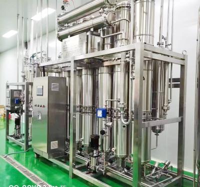 China Water For Injection GMP Purified Pure Water Pretreatment Steam Sanitization WFI Plant For Pharmaceuticals for sale