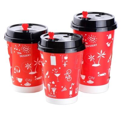 China Thickened Cold Beverage Customized Paper Drinking Cup with Delicate Printing Cold Drink Paper Cup for sale