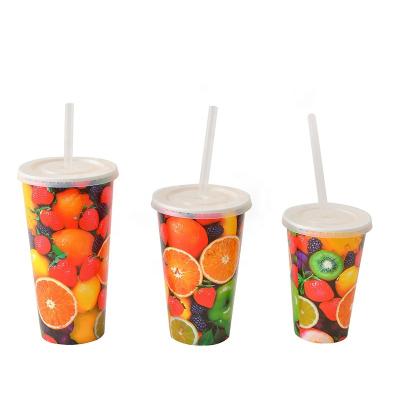 China Take Out Cold Paper Cups for Iced Cold Drink Coffee Tea Juice Smoothie Bubble Boba Frappuccino, Disposable and Crack Resistant for sale