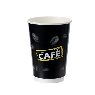 China To Go Disposable Hot Coffee Cups with Lids & Stirrers Double Wall, Recyclable, Insulated Double Paper Cup for sale