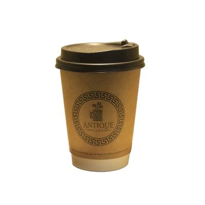 China Disposable Eco-Friendly Double Wall Paper Cups 8oz, 12oz, 16oz Size With Lids for sale