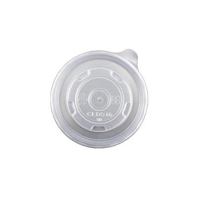 China Disposable Paper Plastic Lid Cover Suitable For Soup Bowl/Beverage Transparent Flat Packaging for sale