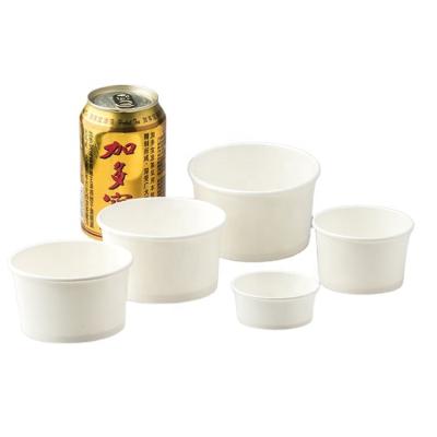 China Disposable Ice Cream Cold Drink Paper Cups Single Wall Style Beverage Packaging With Lid for sale