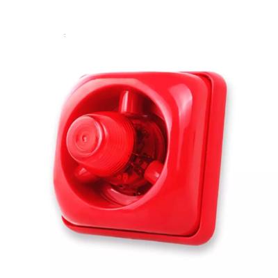 China Flame Retardant ABS Shell Small Fire Alarm Strobe Light 24VDC Conventional Fire Alarm Siren with 112db Flashing Light for sale