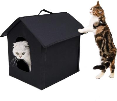 China Creative Cat Head Shaped Pet House Dog Cave Bed Luxury Detachable Indoor Breathable Folding Soft Fashion Pets Item for sale