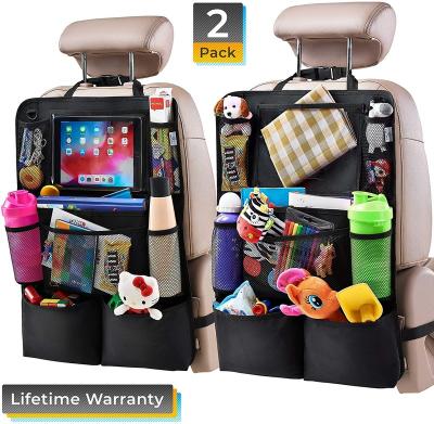 China Hot Selling Black Car Backseat Organizer Cute Car Backseat Bag Storage Hanging Bag for sale