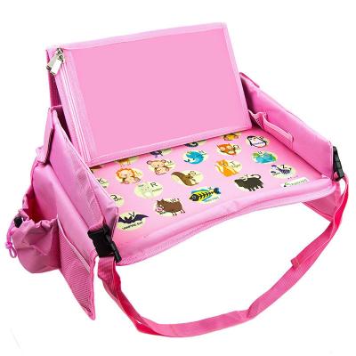 China 2021 Amazon hot sale 600d oxford fabric kids car travel tray table folding car trip tray for sale