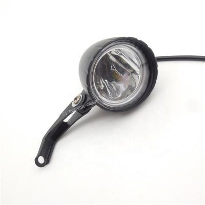 China Steel Electric Bike Light Front Light E Bike Scooter Safety LED Headlight E Bike Lights 48V 36V 60V for sale