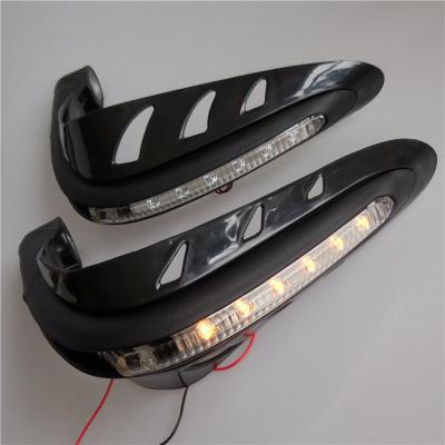 China Universal PP Motorcycle Body Parts Hand Protector Handguard With 6 Led Lights Six Colors for sale