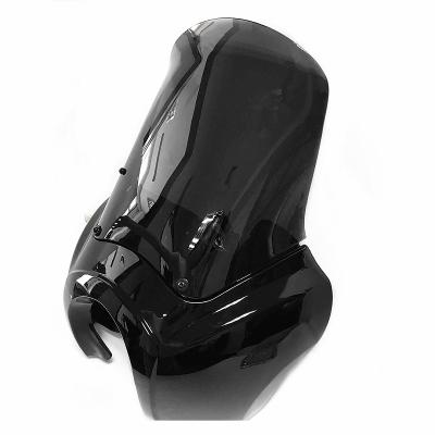 China ABS+PC Cafe Racer Black Front Upper Fairing Windshield Windscreen Motorcycle Headlight Front Fairing Smoke Windshield for sale