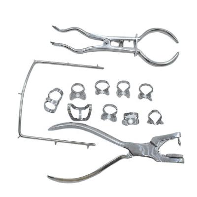 China Best Rubber Dam Instruments Kit Clamps Ivory Clamps Forceps Dental Restorative Instruments with Machinery Power Source for sale