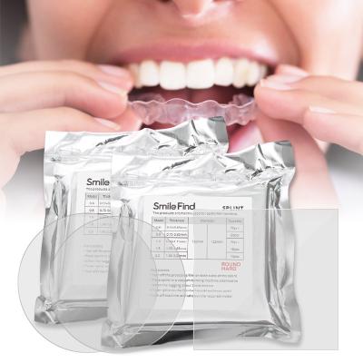 China Dental Vacuum Forming Clear Teeth Aligners Invisible Lines TPU Sheet 0.4mm 0.63mm 0.76mm for sale