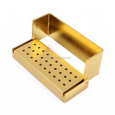 China Metal Dental Lab Bur Holder Block Box High Low Speed 30 Holes for sale