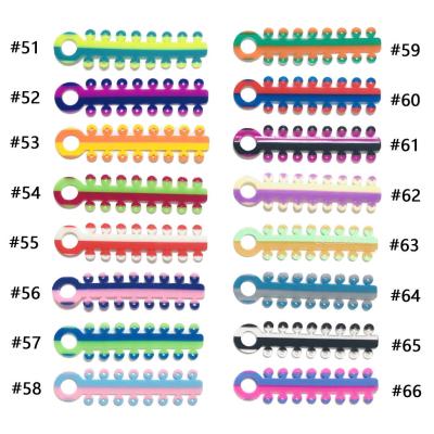 China 20 Sticks Ligature Ties Braces Orthodontic Elastic Rubber Bands Bicolor O Rings for sale