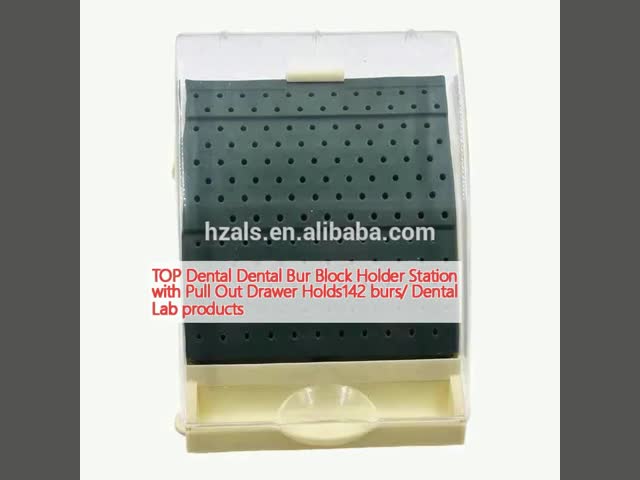 TOP Dental Dental Bur Block Holder Station with Pull Out Drawer Holds142 burs/ Dental Lab products