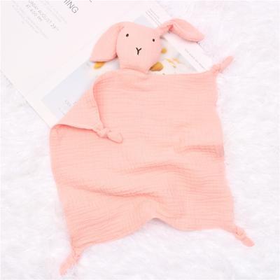 China Lovely Cotton Plush Gauze Muslin Lion Comforter Soothing Towel Safety Infant Sleep Blanket 100% Soft Comforter Towel Toys for sale