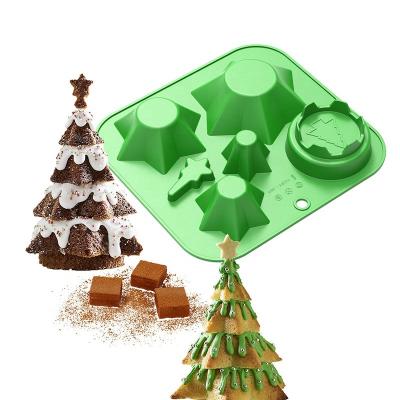 China Amazon Food Grade BPA Free Nail Art 3D Flower Christmas Crepe Silicone Viable Hot Selling Food Grade Food Grade DIY BPA Free Cake Molds Cookie Mold for sale