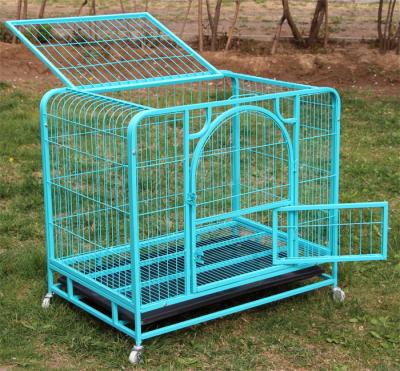 China Sustainable heavy duty dog ​​crate with wheel for large dogs for sale