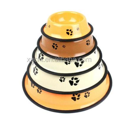 China Sustainable Stainless Steel Paw Print Dog Bowl manufacturer Sustainable, Stocked hot sale for sale