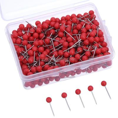 China 500pcs/box Environmental Friendly Card Push Pins Card Nails 1 8 Inch Small Size Red Colors for sale