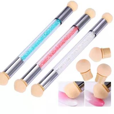 China Wholesale 6 Colors Popular Private Label Handle Jinyi Styles Double Head Nail Art Brush Nail Tools Best Selling Beauty for sale