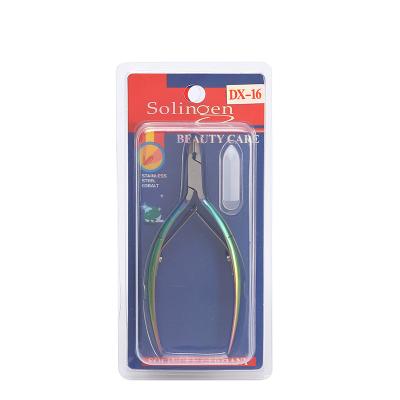 China Stainless Steel Right Handed Colorful Professional Horny Pliers Nail Scissors Dead Skin Knife Nail Scissors For Nailing Tools for sale