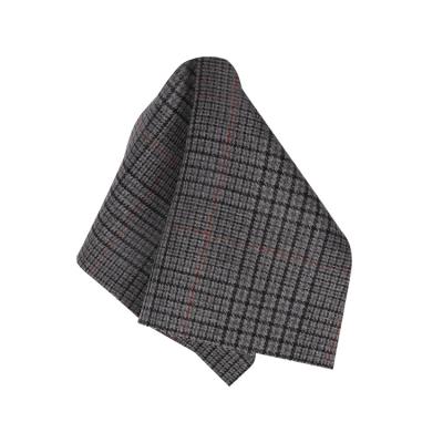 China Double Faced Professional Manufacture Super Soft Warm Double Sided Houndstooth Check Black Gray Blend Woolen Fabric With Cheap Price for sale