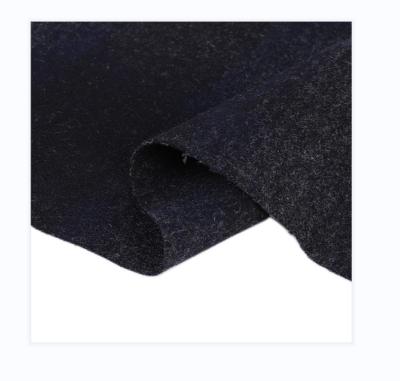 China New Design Wind Proof Heavy Black Dark Gray Wool Melton Fabric Melton Wool Fabric For Jackets for sale